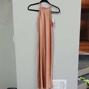 Dress Forum Backless Tan Maxi Dress